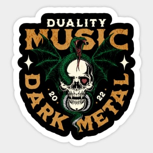 dark skull and snake v6 Sticker